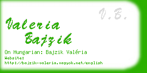 valeria bajzik business card